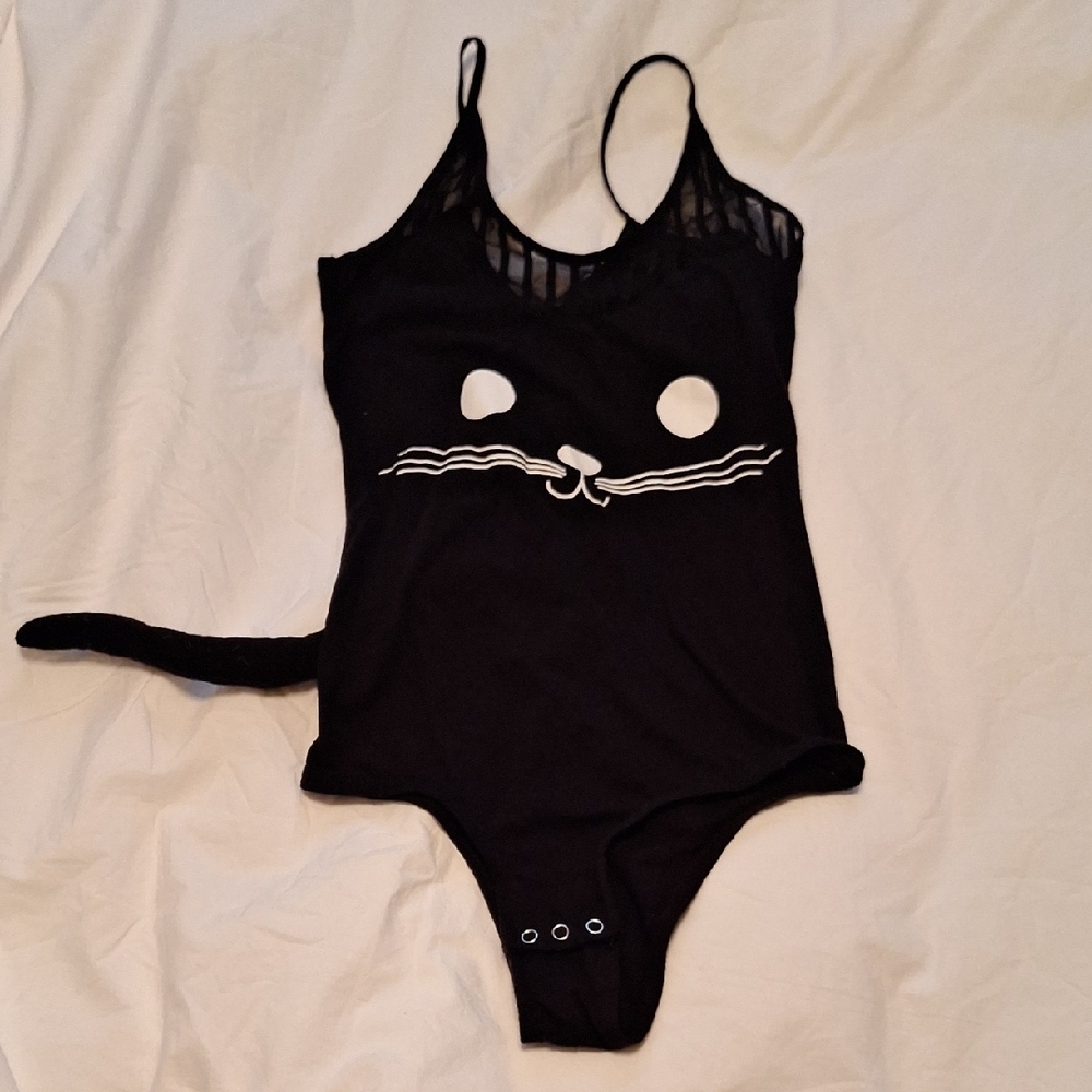 Black Cat Design One Piece